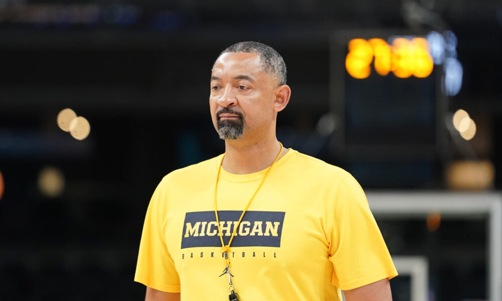 Michigan basketball coach Juwan Howard is coaching