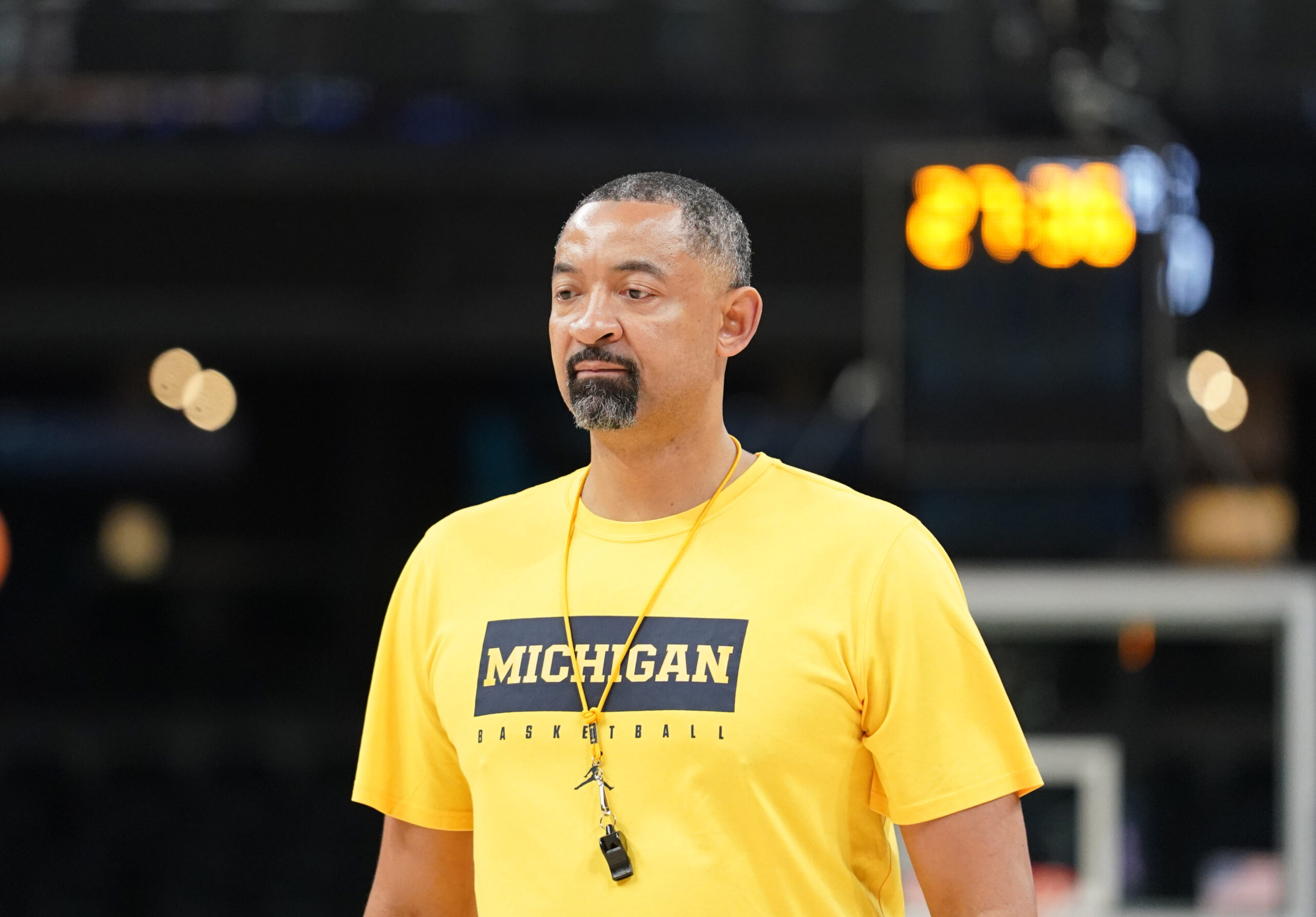 Michigan basketball coach Juwan Howard is coaching