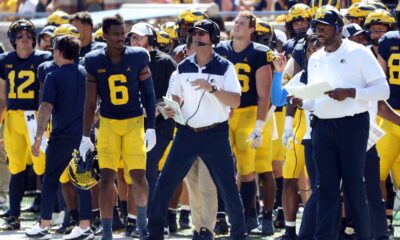 Michigan football, Sherrone Moore, Jim Harbaugh, suspension