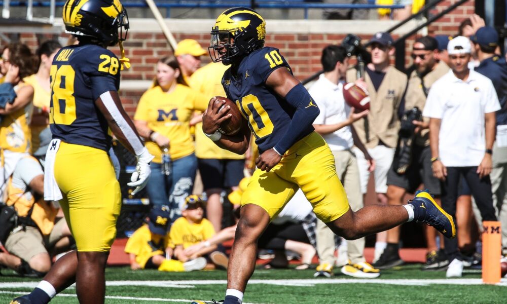 Michigan football quarterbacks, JJ McCarthy, Jayden Denegal, Alex Orji, Jim Harbaugh