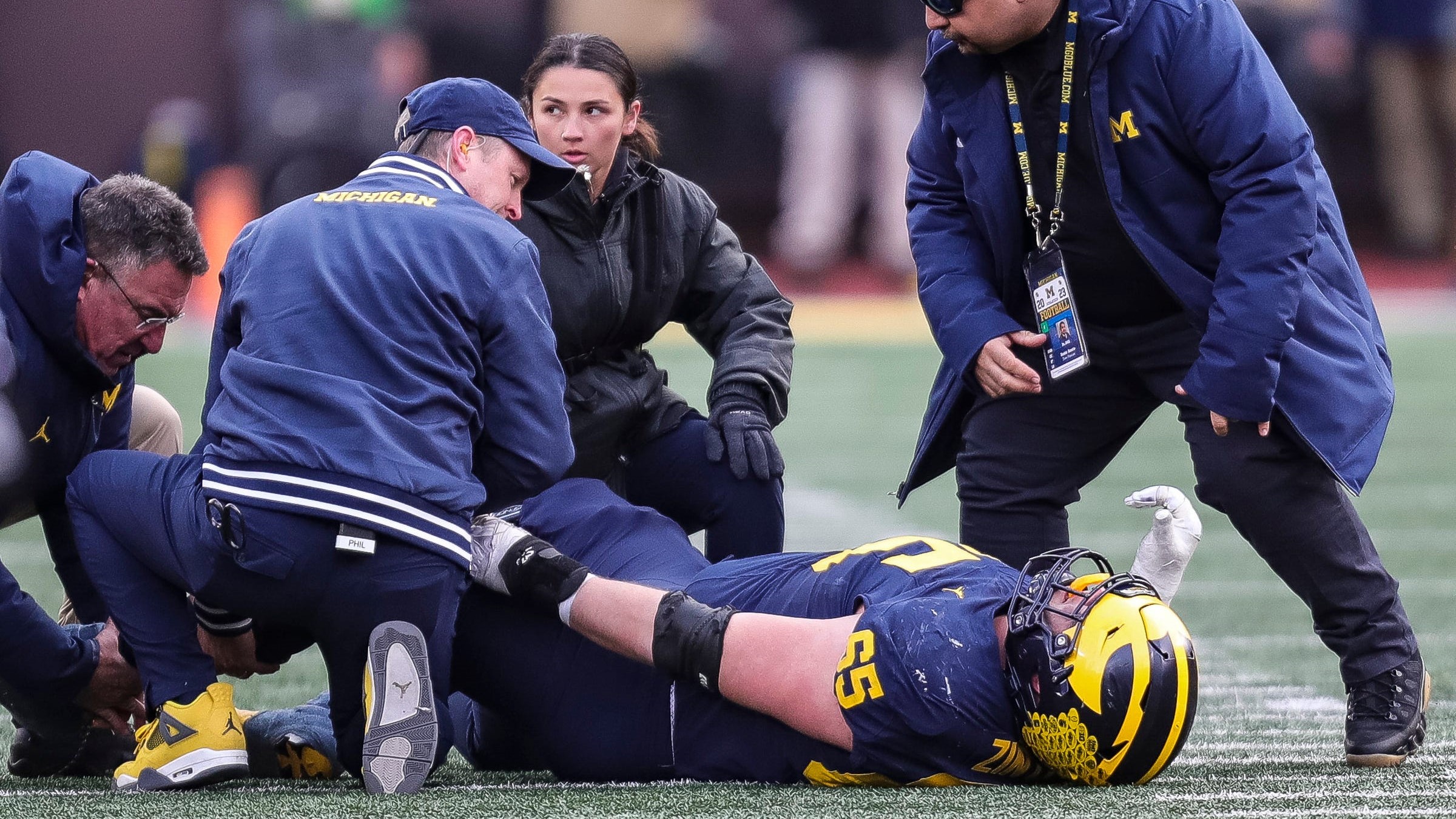 Michigan football, Ohio State, Zak Zinter, injury, surgery