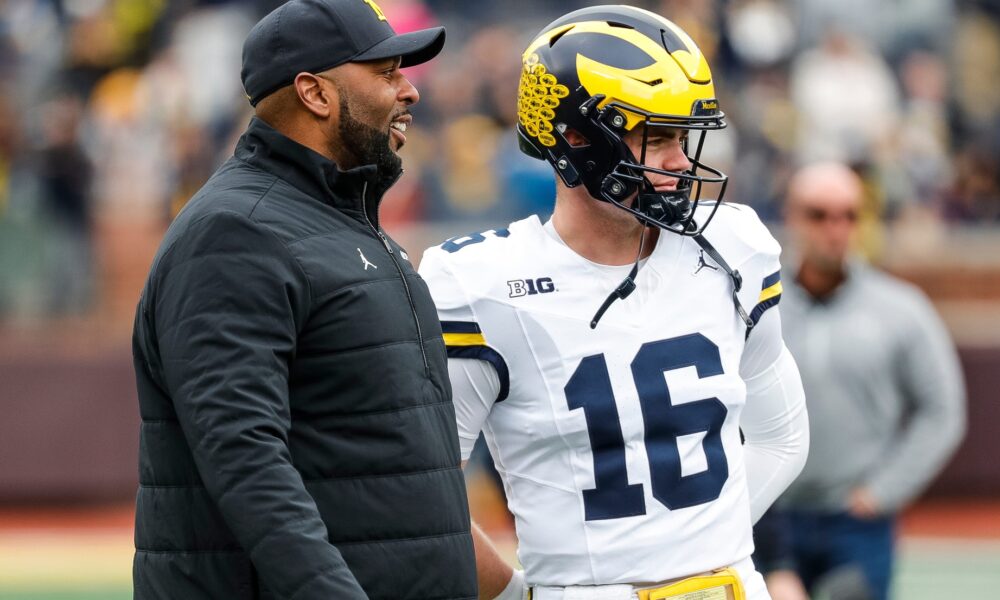 Sherrone Moore discusses Michigan QB battle with insights on potential starters