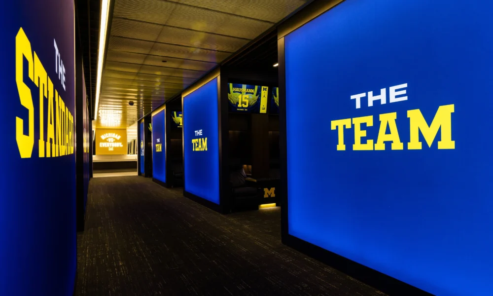 new Michigan football locker room