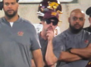 Connor Stalions on Central Michigan sideline