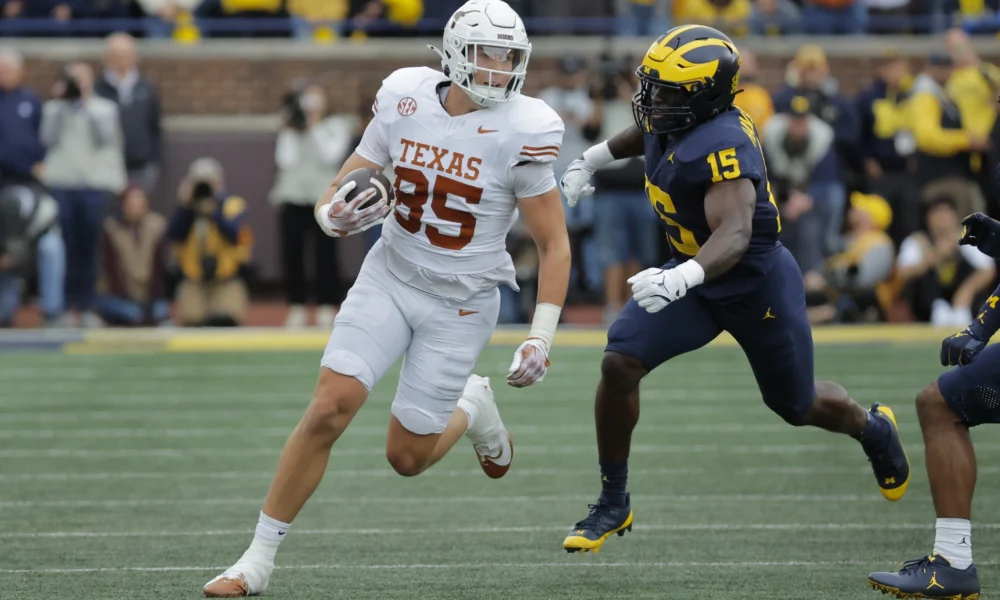 texas beats michigan football and vaults their ap poll ranking