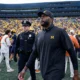 sherrone moore walks off after michigan football loss to texas