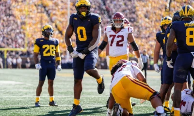 Josaiah Stewart sacks USC QB Miller Moss