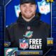 Josh Priebe posing in Miami Dolphins gear