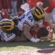 Max Bredeson atop Jack Sawyer at Ohio Stadium