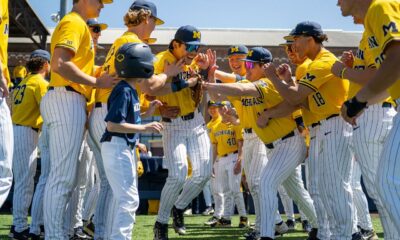 Michigan baseball squad after a series sweep against rivals, Ohio State