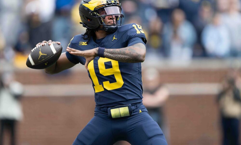 Bryce Underwood at the Big House for the Maize vs. Blue Spring Game
