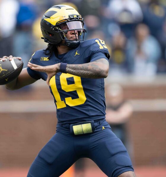 Bryce Underwood at the Big House for the Maize vs. Blue Spring Game