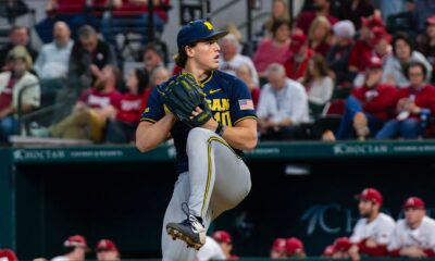 Tate Carey mid-pitch at Nebraska