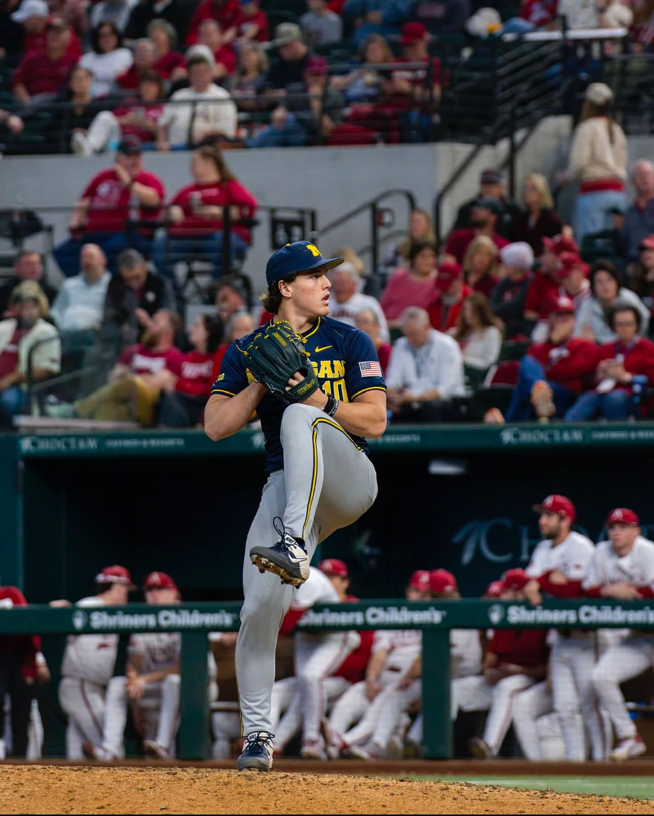 Tate Carey mid-pitch at Nebraska
