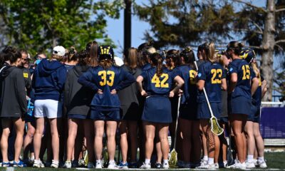 Michigan Women's Lacrosse squad huddled for one last time this season