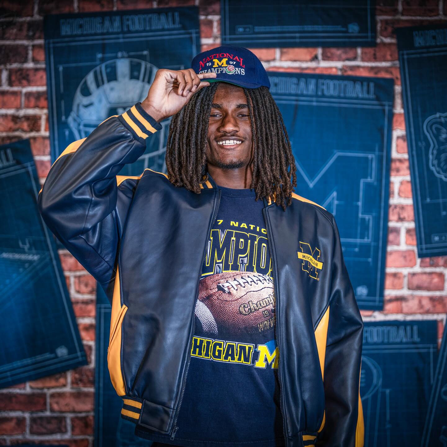 Zion Robinson dressed in Michigan gear
