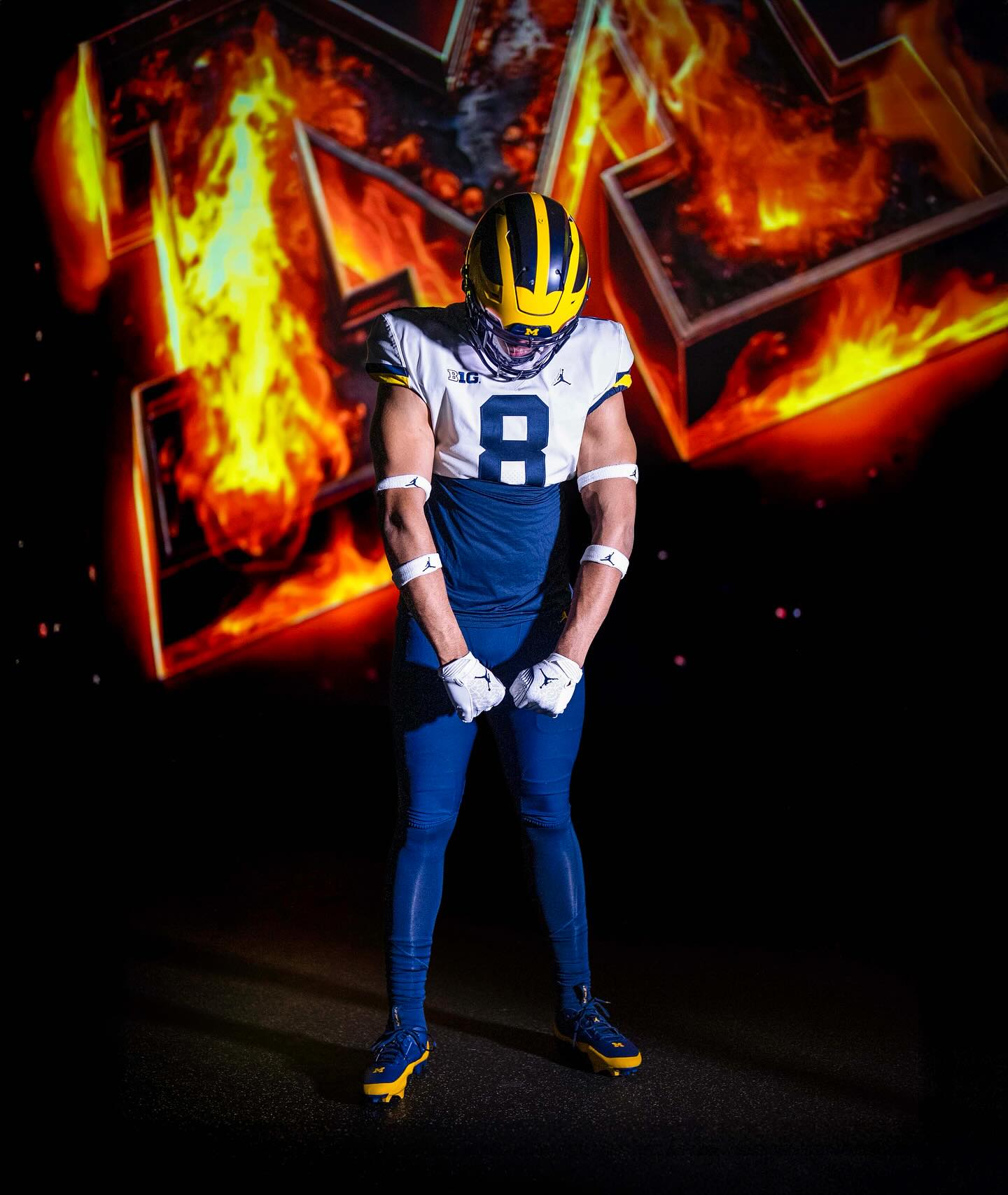 McHale Blade in the maize and blue and the winged helmet