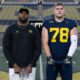 Marky Walbridge posing with Sherrone Moore in the Big House
